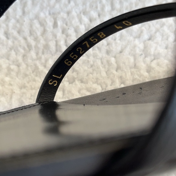 Saint Laurent Cassandra  YSL Logo Calfskin Flat Sandals - Picture 11 of 16